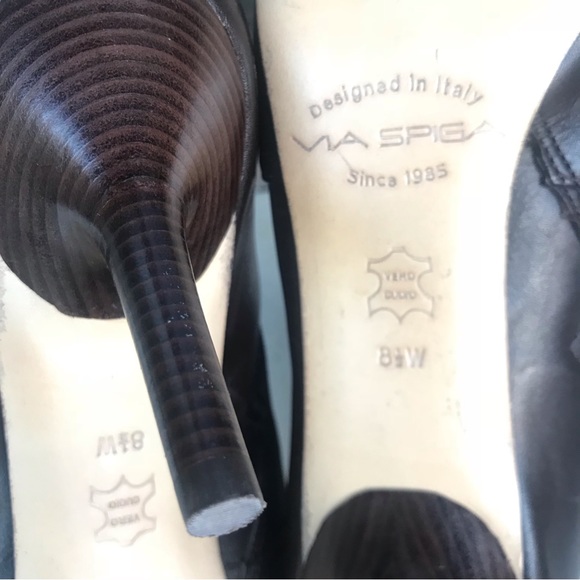 New Via Spiga Leather Ankle Boots Colour Chocolate Brown Size 8.5 Wide - Picture 10 of 10